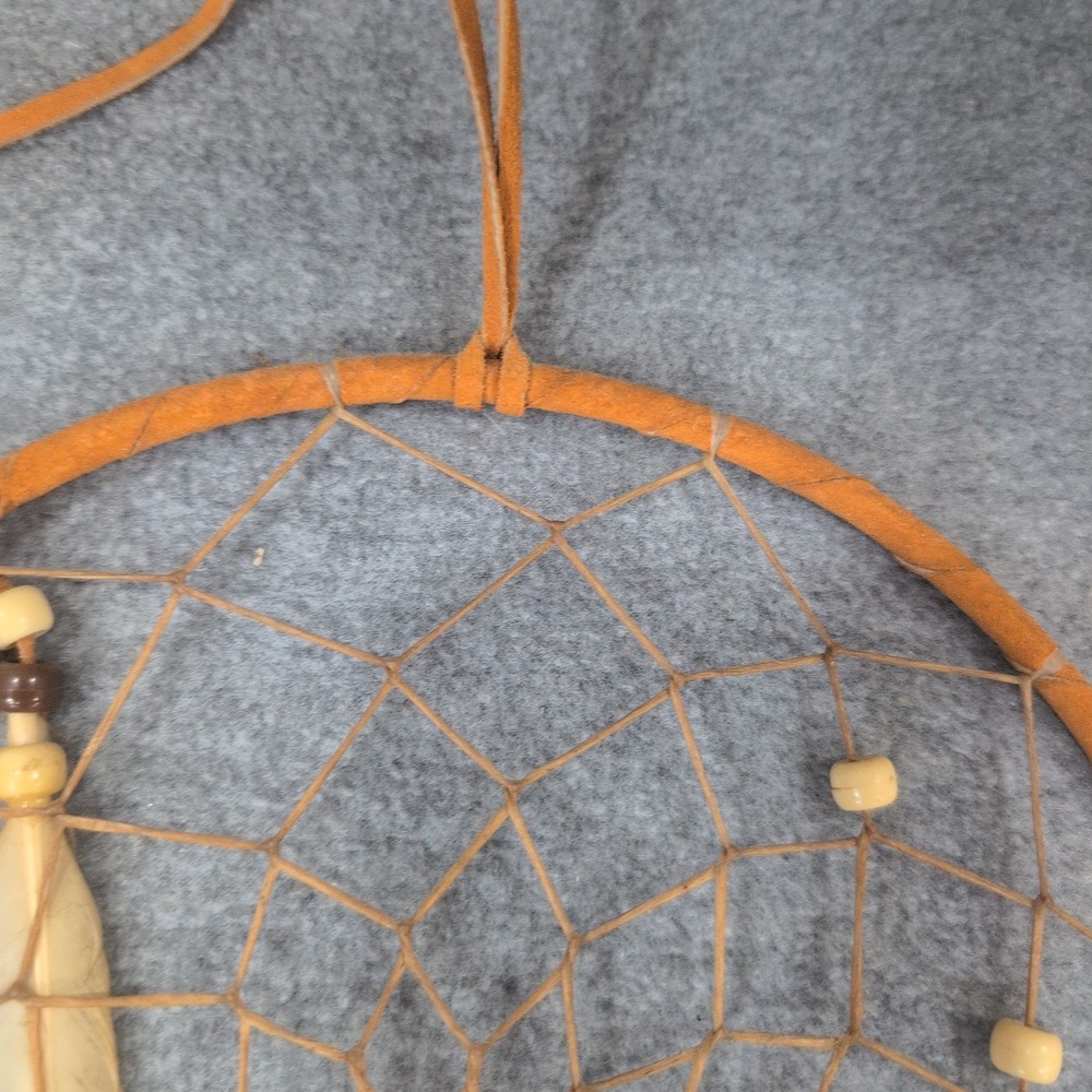 Handmade Dream Catcher Feathers Beads Natural Bohemian Wall Hanging Decor - Picture 4 of 5